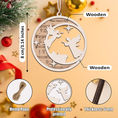 What Child Is This - Special Round Shape Layered Wooden Ornament