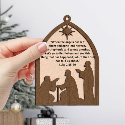 Let’s go to Bethlehem Wooden Ornament
