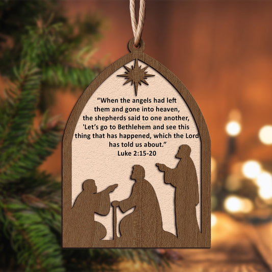 Let’s go to Bethlehem Wooden Ornament