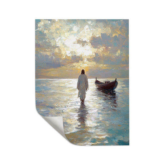 Christ Walking On The Water Poster Wall Art