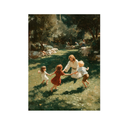 Gentle Scene of Jesus Poster Wall Art