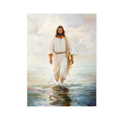 Christian Walking Water Poster Wall Art