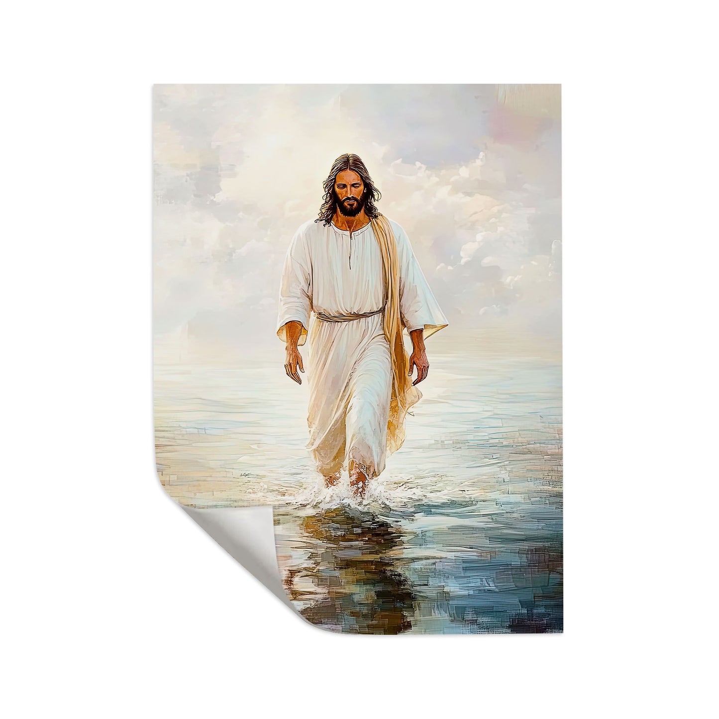 Christian Walking Water Poster Wall Art