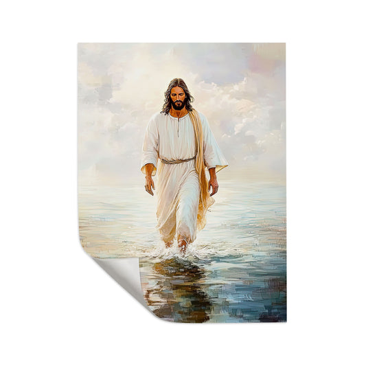 Christian Walking Water Poster Wall Art