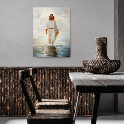 Christian Walking Water Poster Wall Art