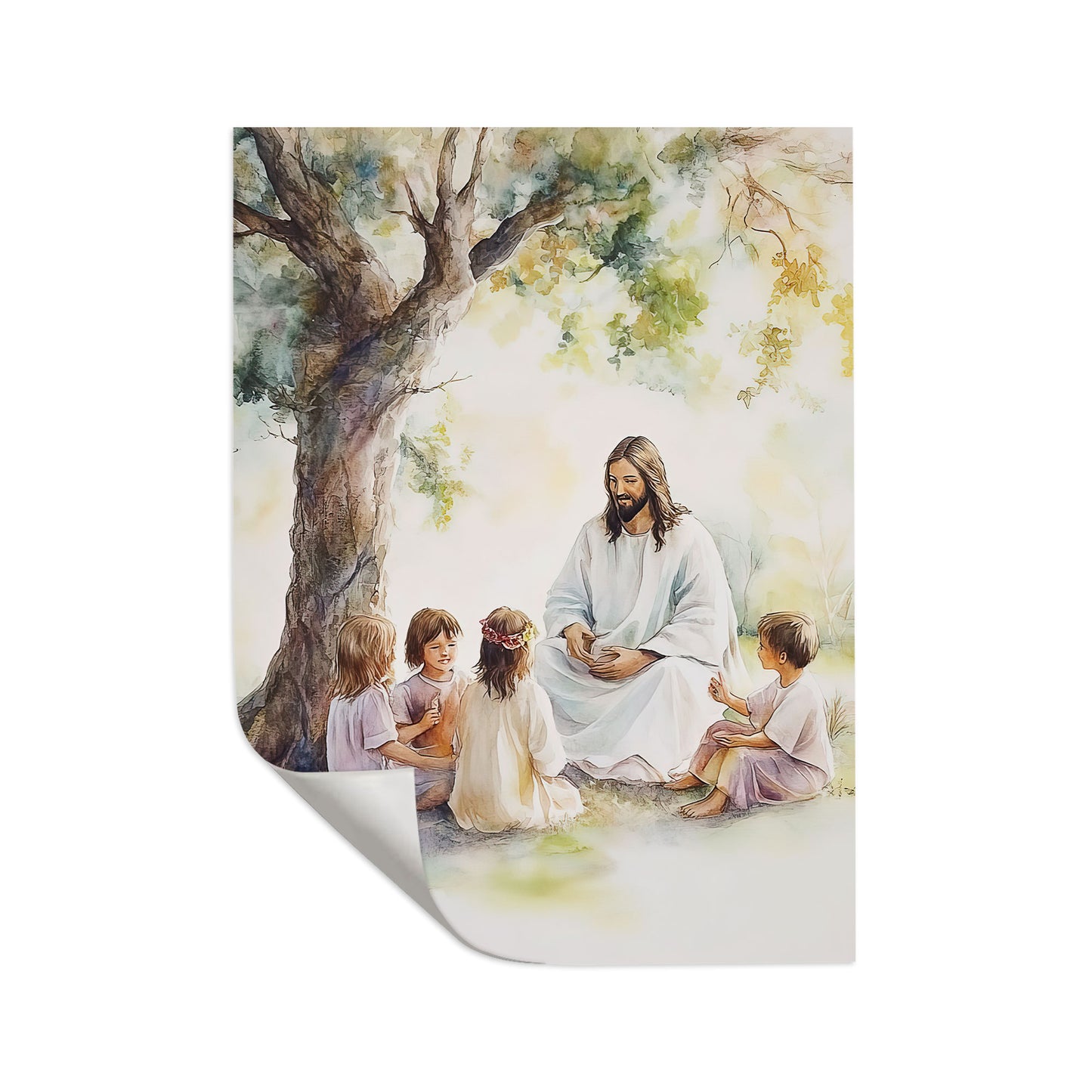 Christian Talking With Children Poster Wall Art