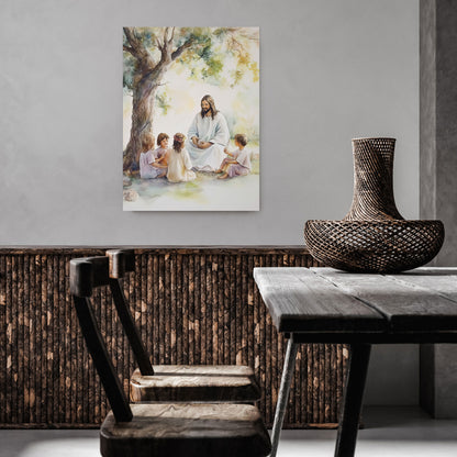 Christian Talking With Children Poster Wall Art