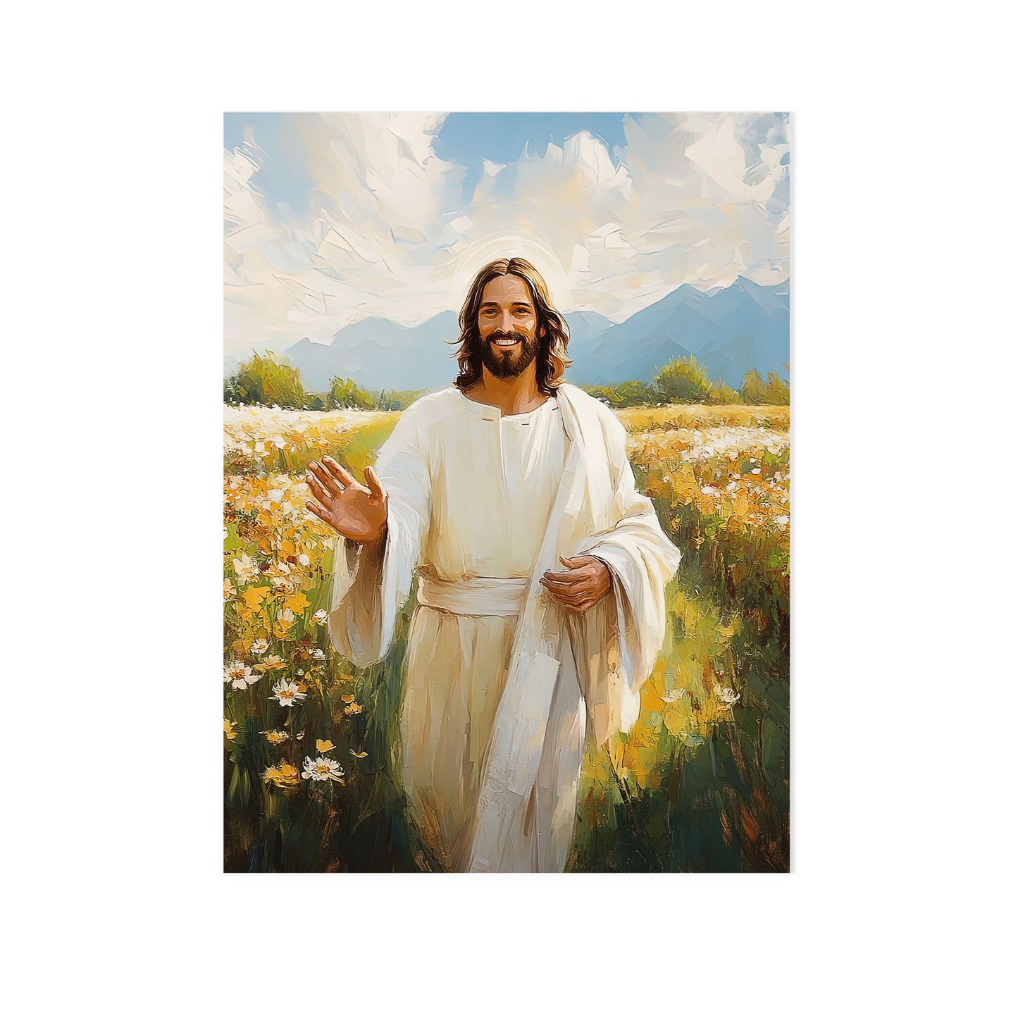 Christian Flower Poster Wall Art
