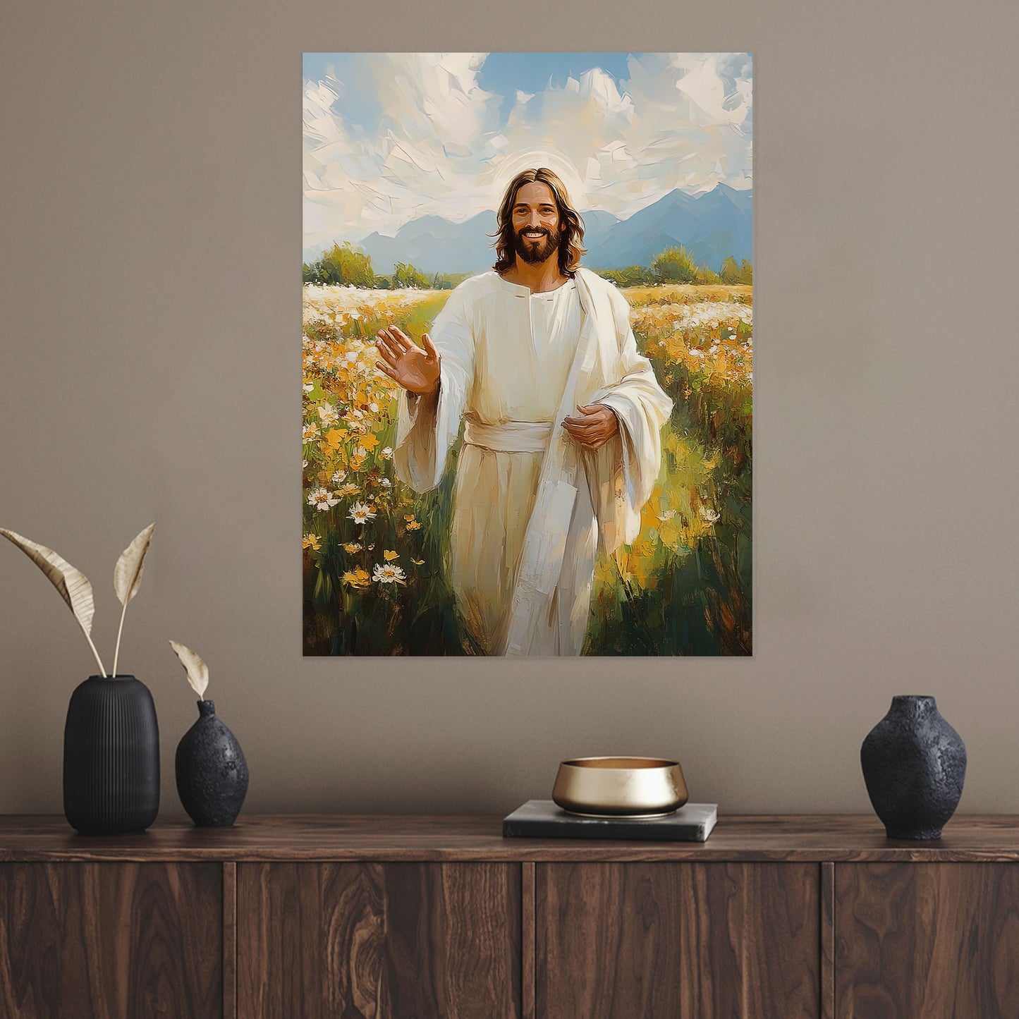 Christian Flower Poster Wall Art