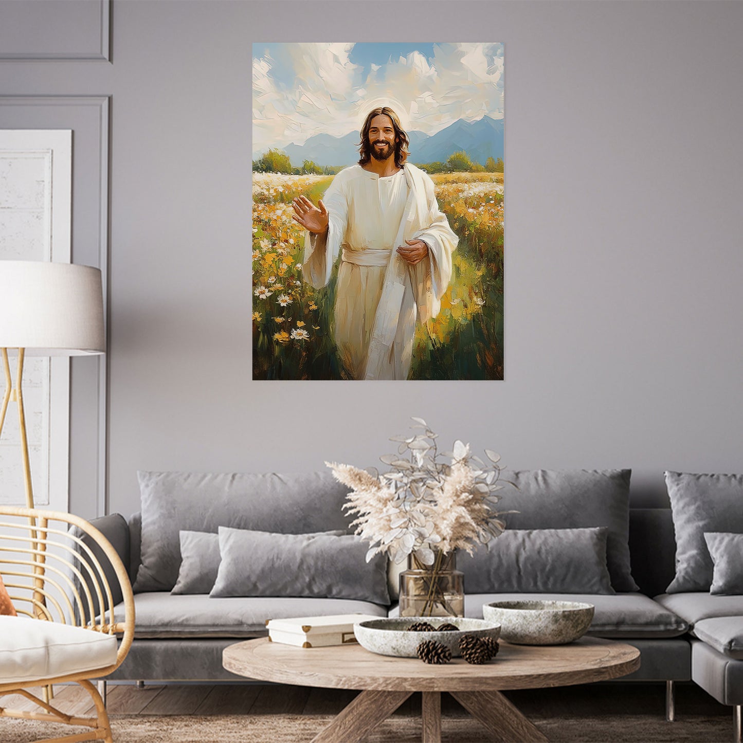 Christian Flower Poster Wall Art