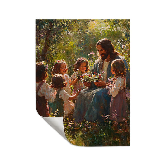 Christian And Children Poster Wall Art