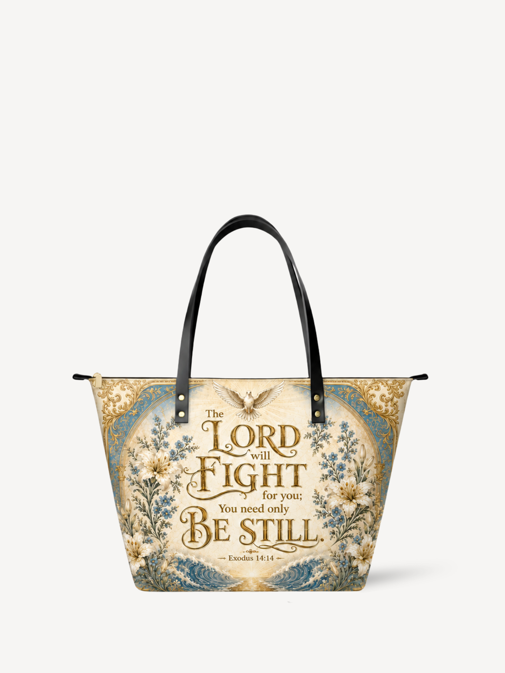 "Pax Domini"  Leather Tote Bag