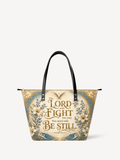 Pax Domini PU Leather Tote Bag - Christian Tote Bag, front view