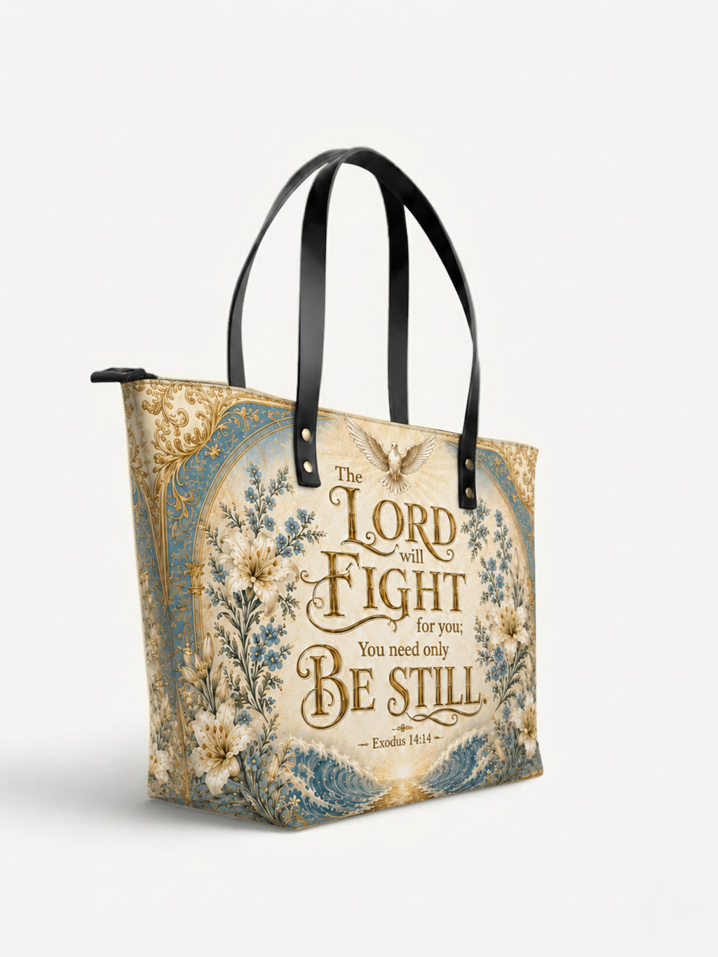 "Pax Domini"  Leather Tote Bag