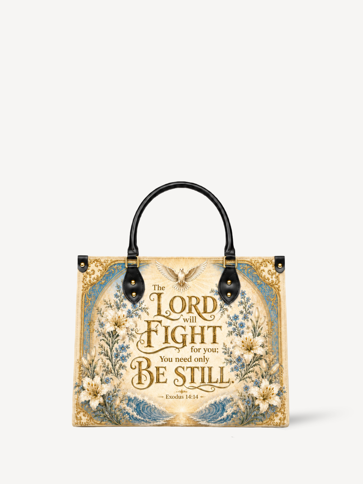 Pax Domini PU Leather Handbag - Christian Handbag, front view