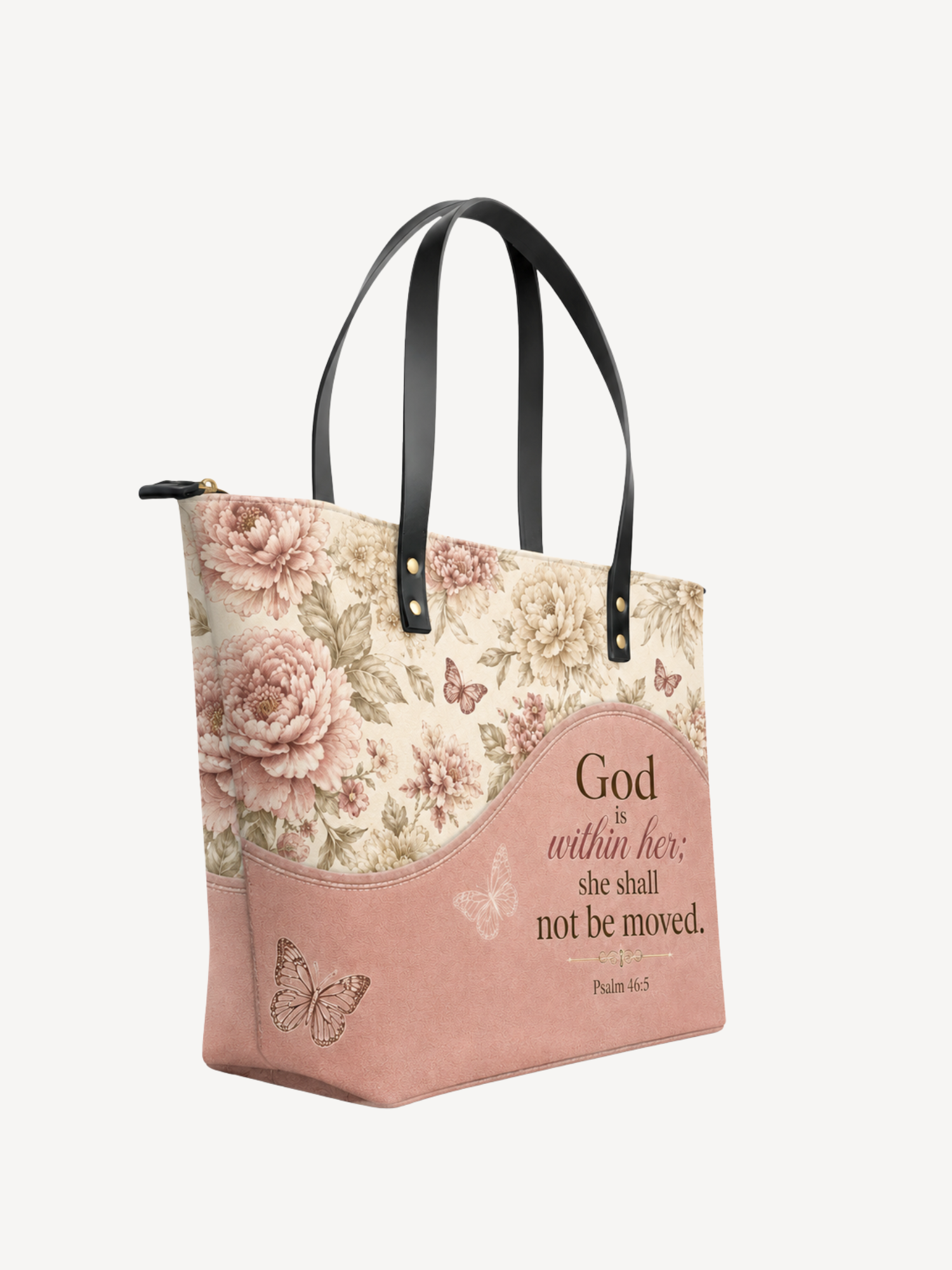 "Pure Bloom" Leather Tote Bag