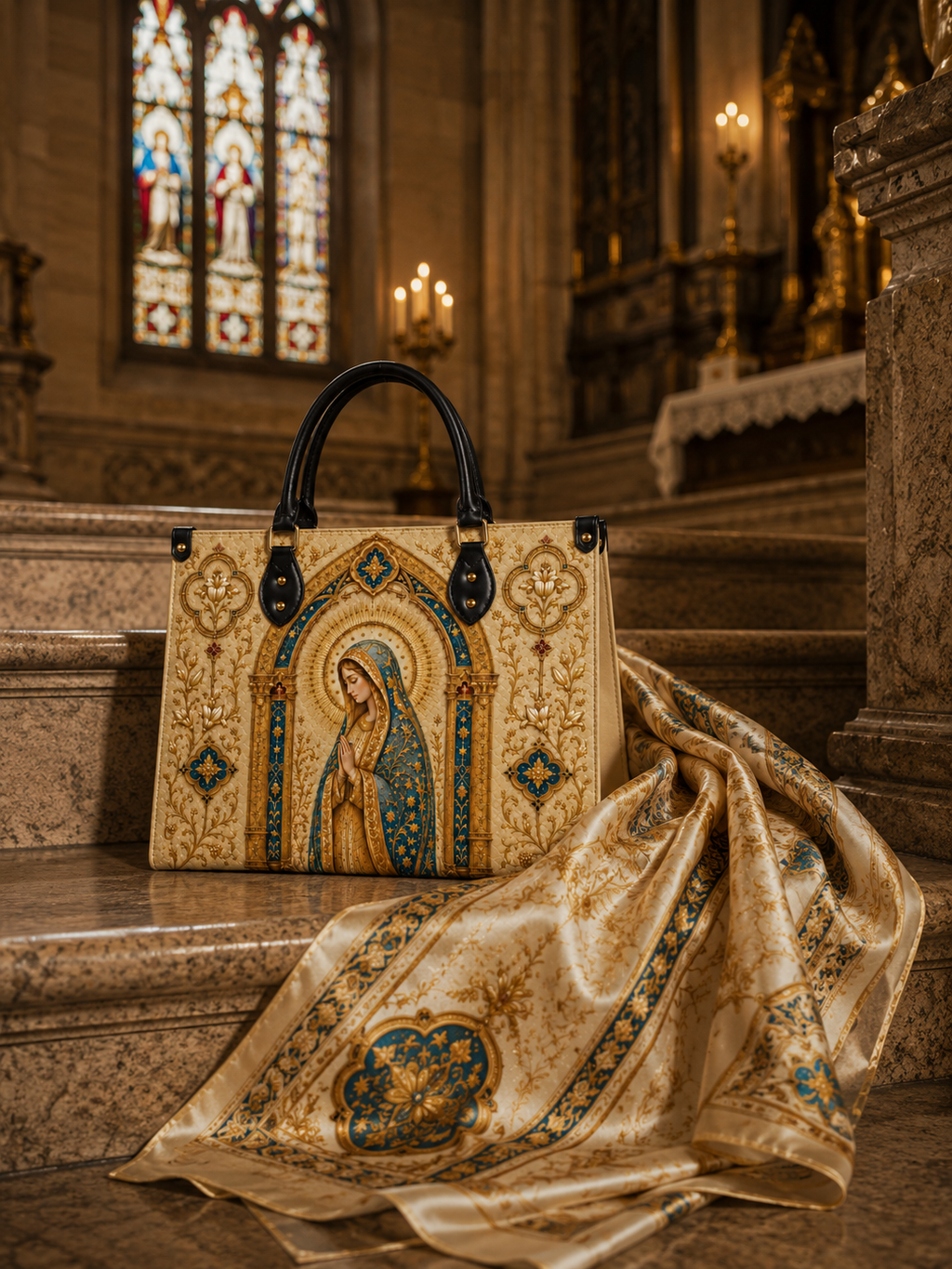 "Regina Caeli" Leather Handbag