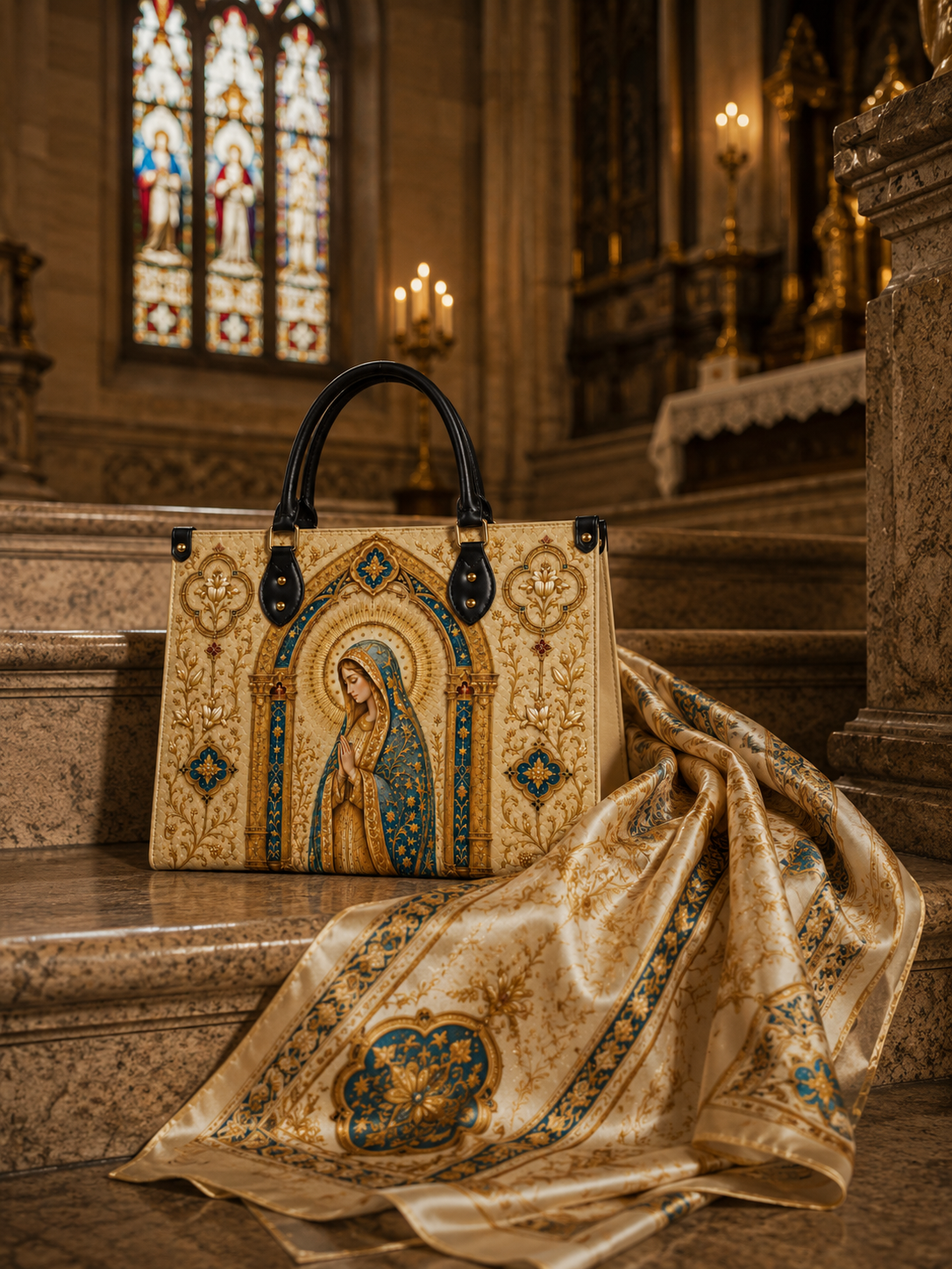 "Regina Caeli" Leather Handbag