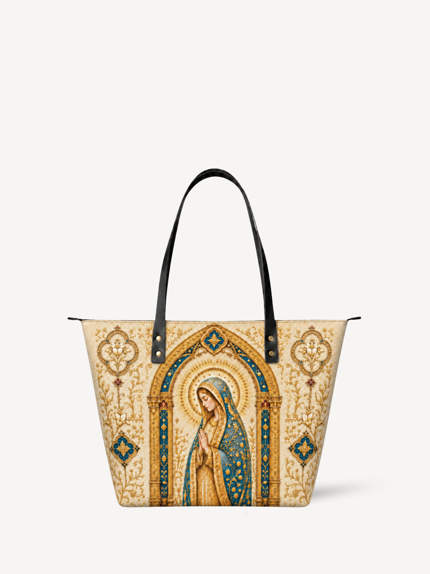 "Regina Caeli" Leather Tote Bag
