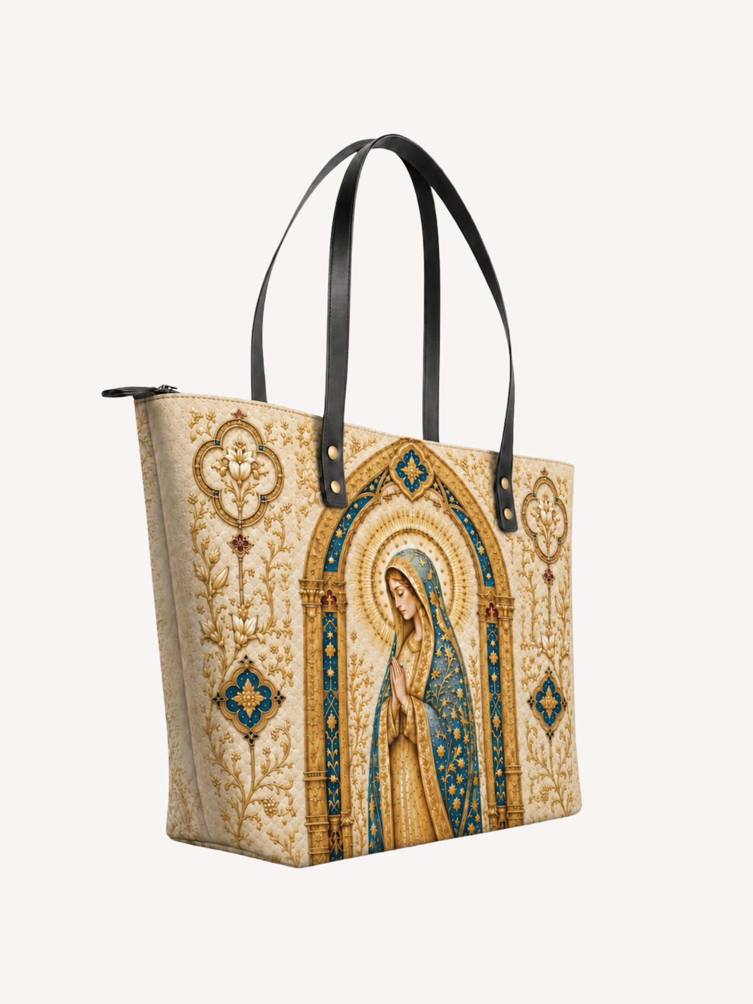 "Regina Caeli" Leather Tote Bag
