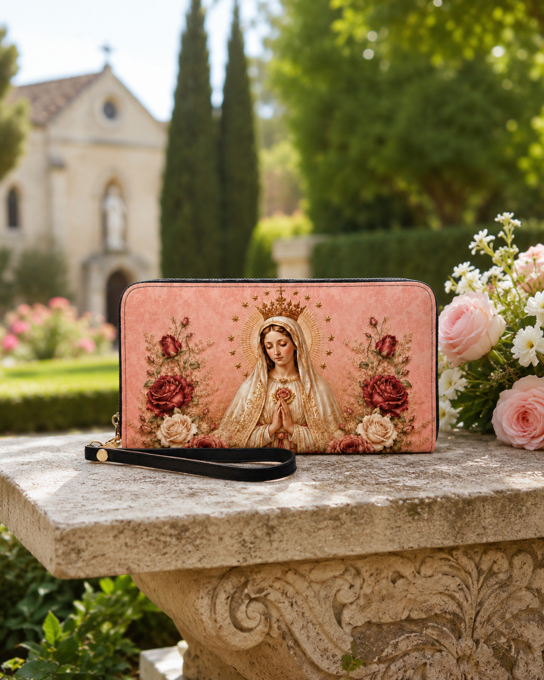 "Rosa Mystica"  Leather Wallet