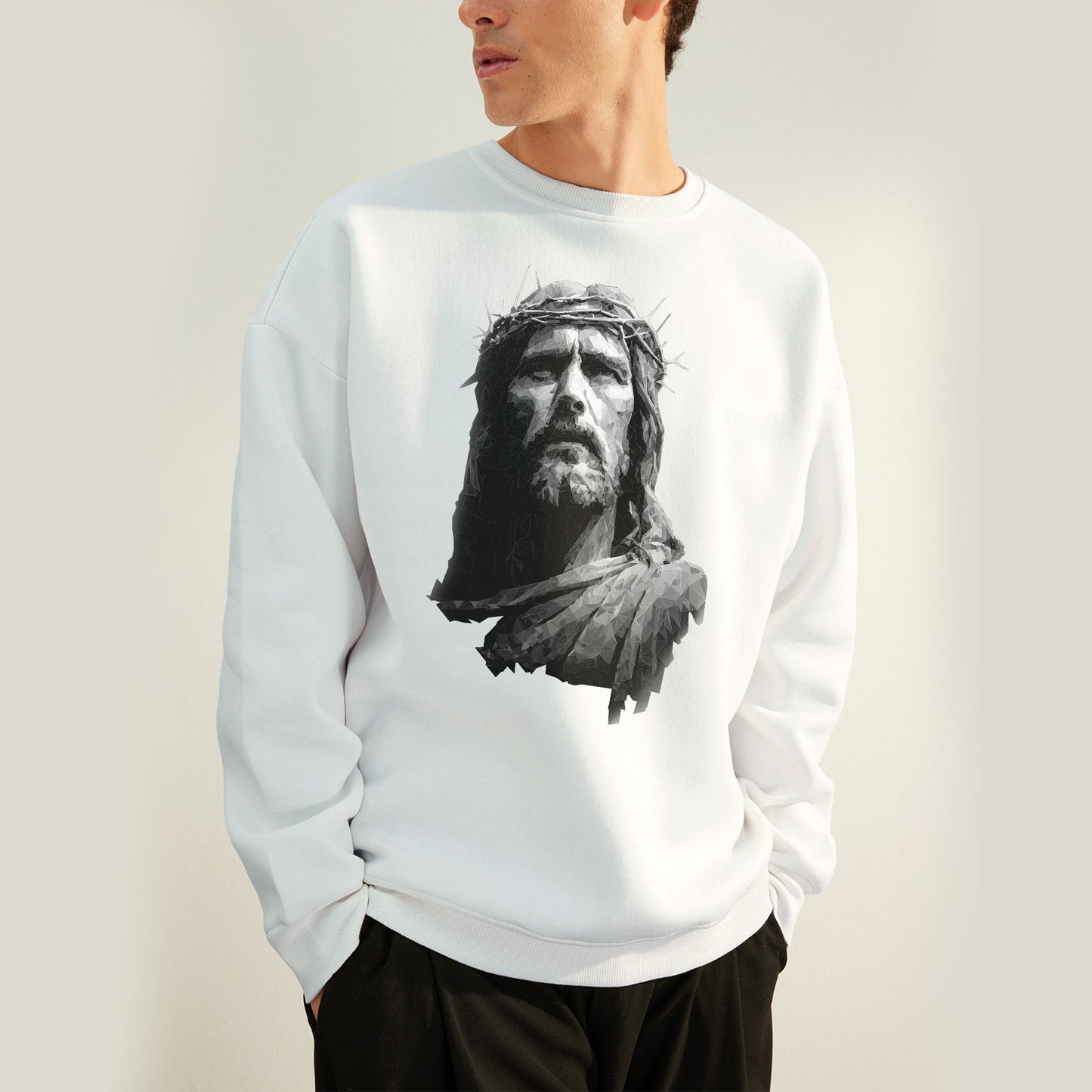 Motivational “Believe” Graphic Christian Sweatshirt