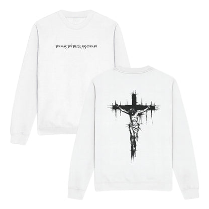 The Way The Truth and The Life Double-Sided Graphic Christian Sweatshirt