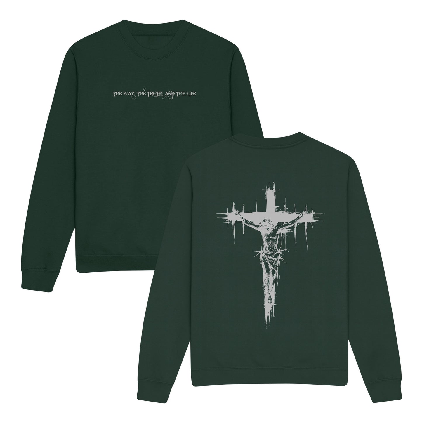 The Way The Truth and The Life Double-Sided Graphic Christian Sweatshirt