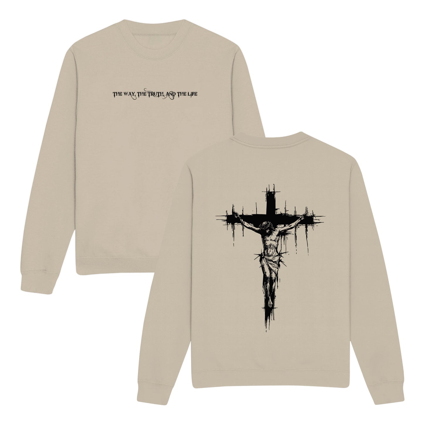 The Way The Truth and The Life Double-Sided Graphic Christian Sweatshirt