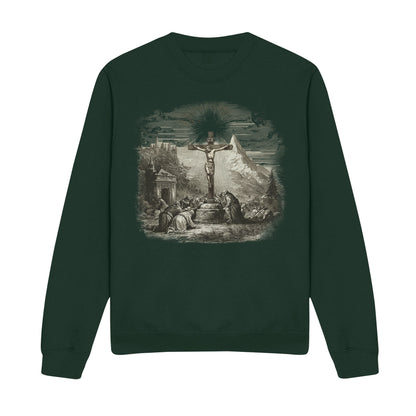 Cross Scene Graphic Christian Sweatshirt
