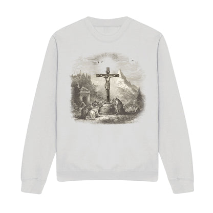 Cross Scene Graphic Christian Sweatshirt