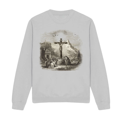 Cross Scene Graphic Christian Sweatshirt