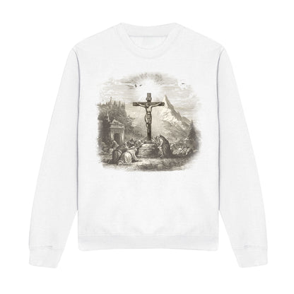 Cross Scene Graphic Christian Sweatshirt