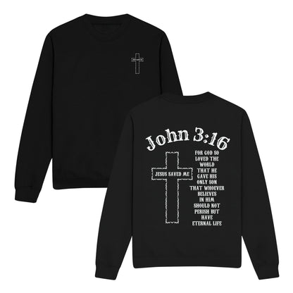 Inspirational Save Double-Sided Graphic Christian Sweatshirt