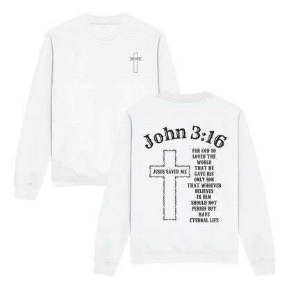 Inspirational Save Double-Sided Graphic Christian Sweatshirt