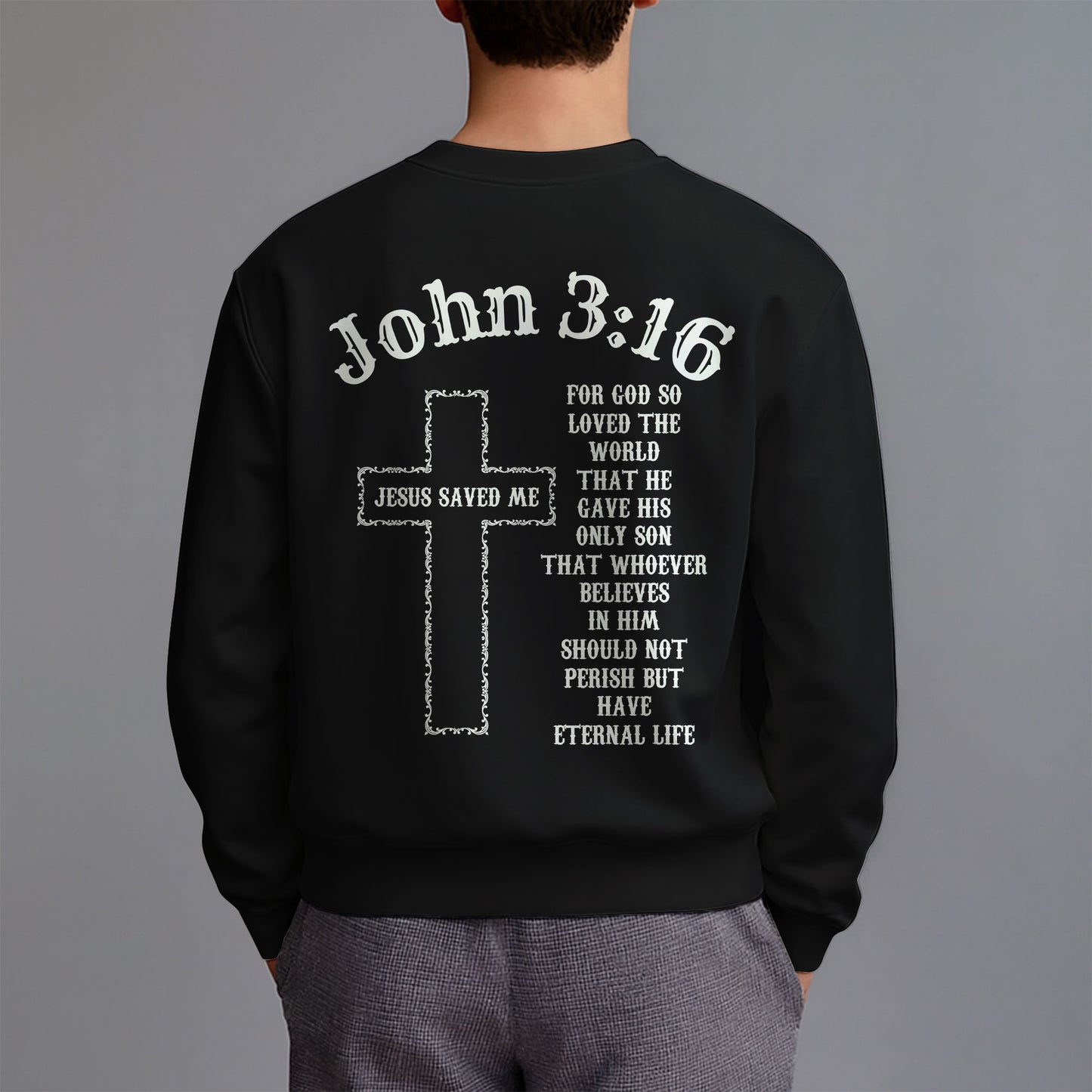 Inspirational Save Double-Sided Graphic Christian Sweatshirt