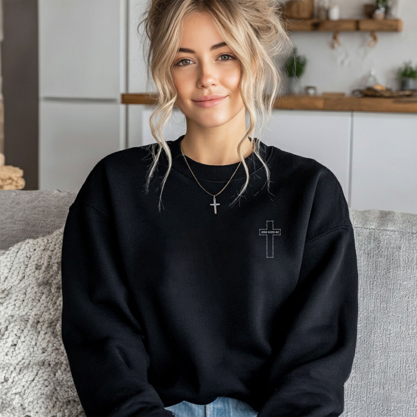 Inspirational Save Double-Sided Graphic Christian Sweatshirt