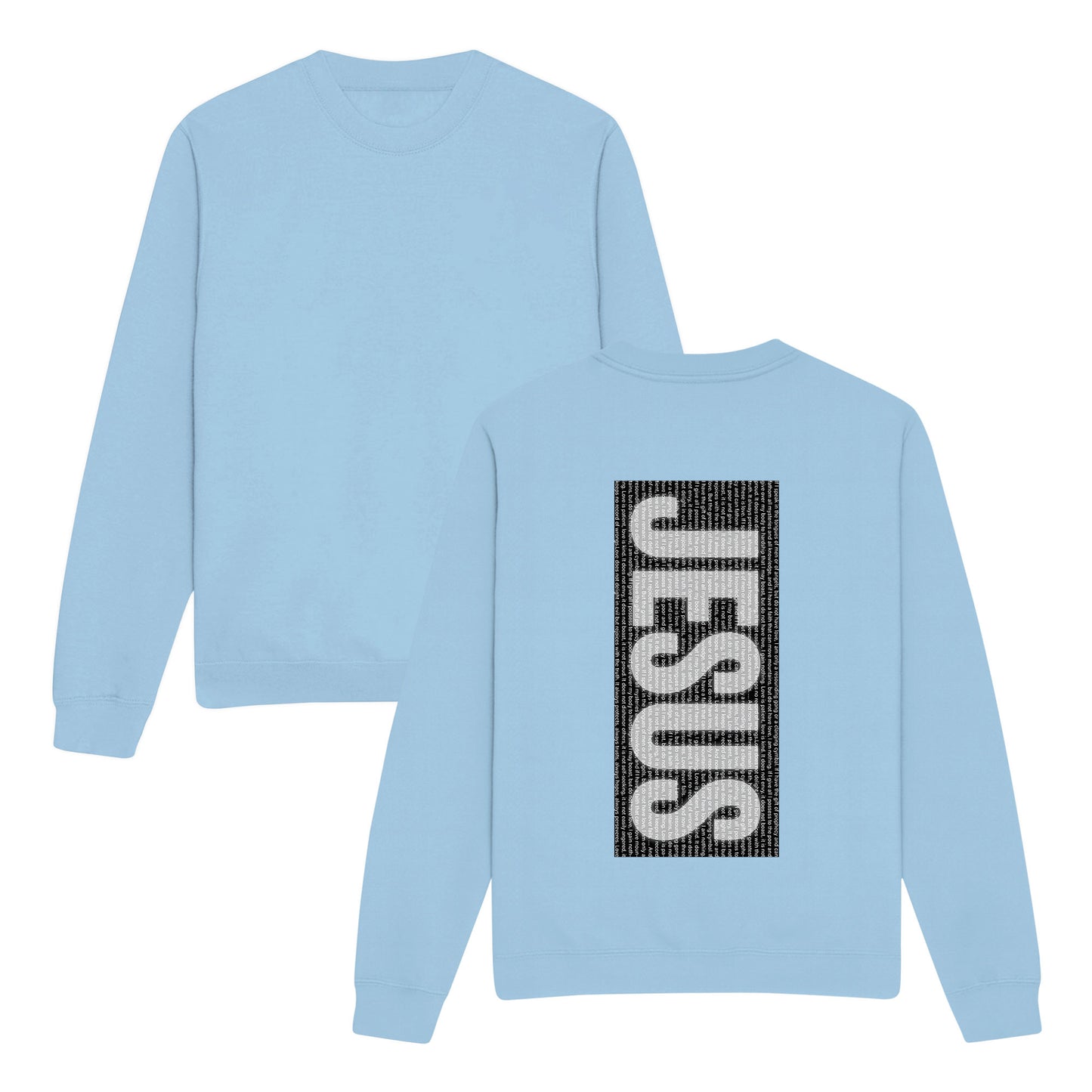 1 Corinthians 13:1-13 Double-Sided Graphic Christian Sweatshirt