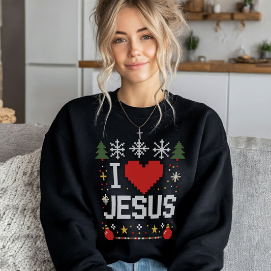 I Love Christmas Christian Sweatshirt