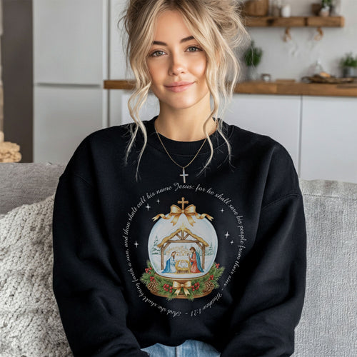 Vintage Christmas Night Christian Sweatshirt