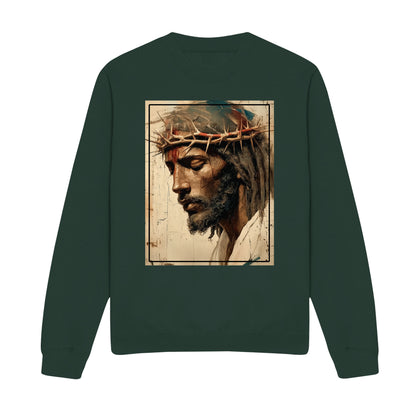 Black Jesus Shirt Face Of Jesus Cross With Crown Sweatshirt