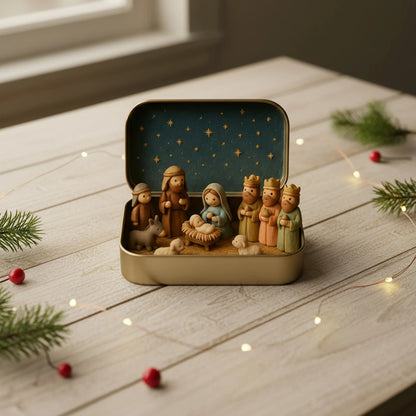 Christmas Nativity Cabin Set