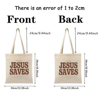 Jesus Canvas Shoulder Tote Bag