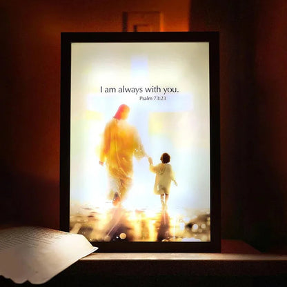 Never Alone - Jesus Lamp Painting