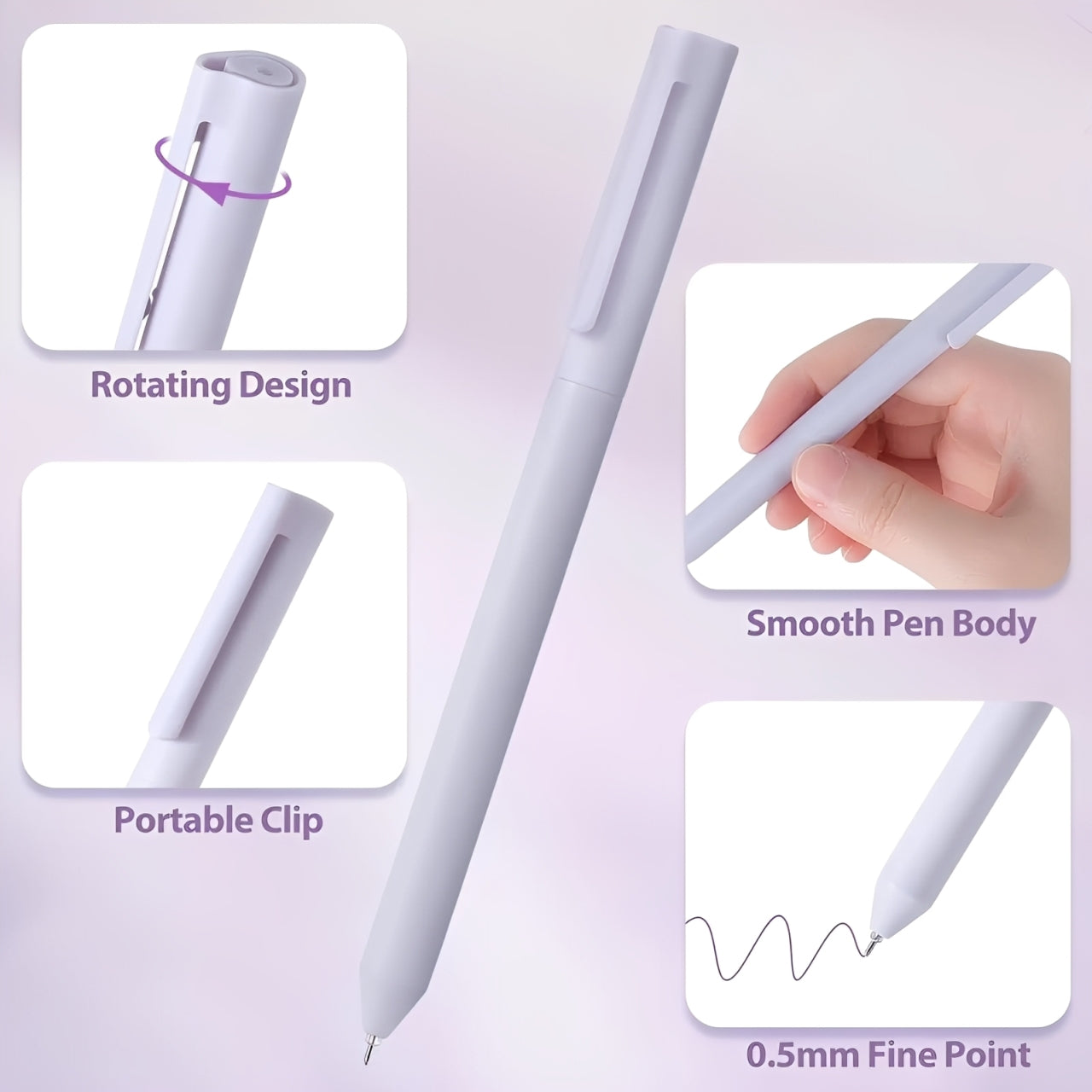 A Beautiful Year Pen Pack – 6 Retro Color Gel Pens for Journaling & Everyday Writing