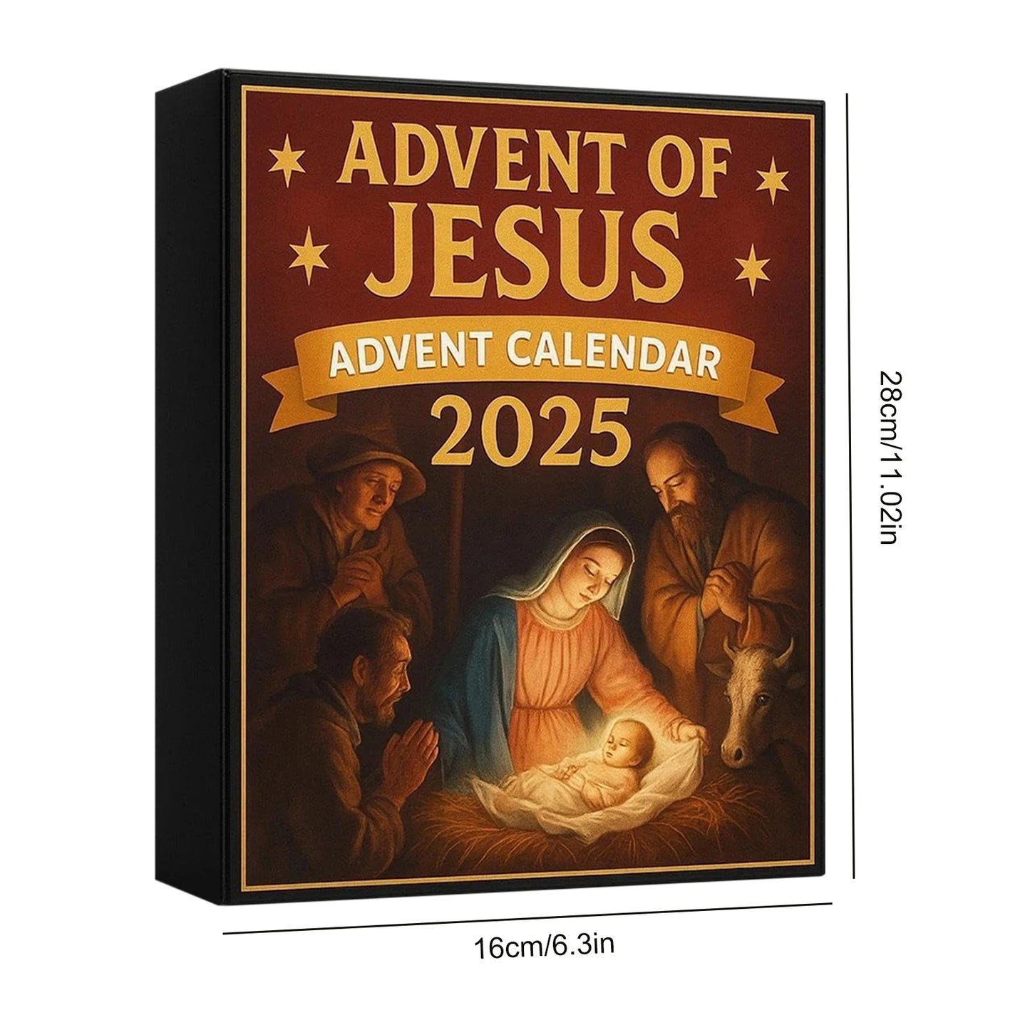 Jesus Christian Advent Calendar – 24 Acrylic Ornaments Christmas Countdown
