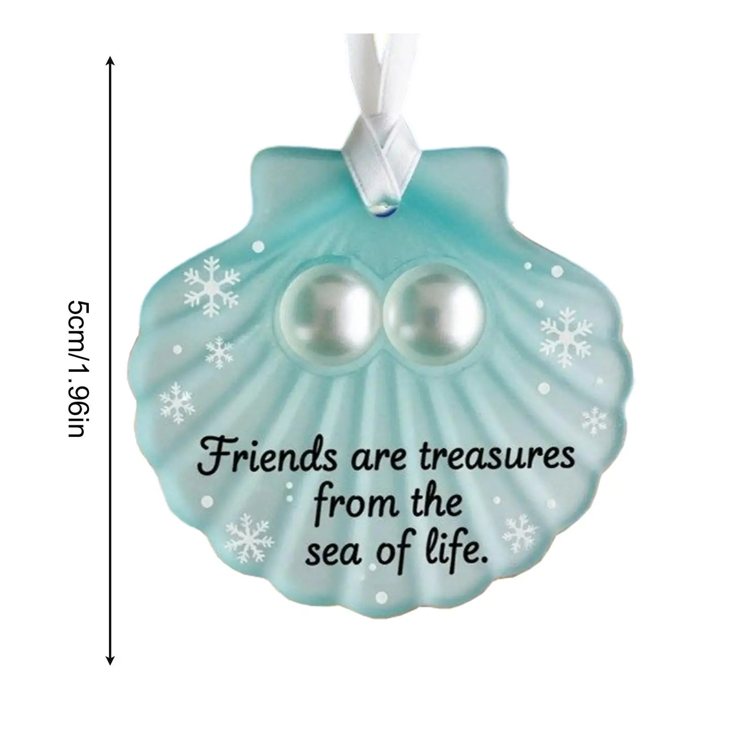 Snowflake Shaped Sea Glass Ornament