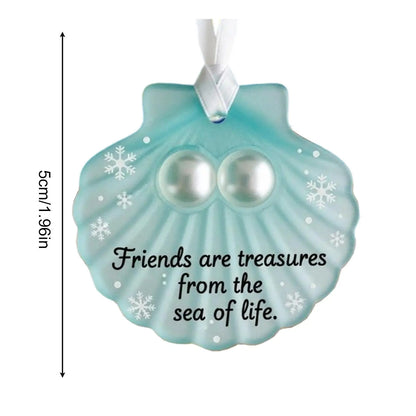 Snowflake Shaped Sea Glass Ornament