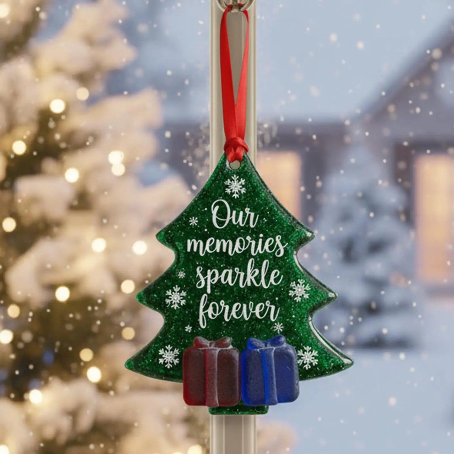 Christmas Tree Sea Glass Ornament Coastal