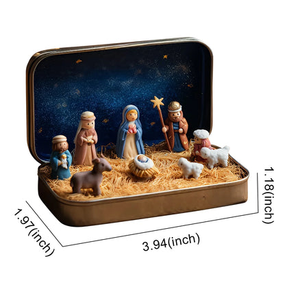 Christmas Nativity Cabin Set